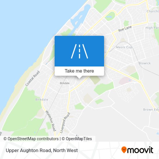 Upper Aughton Road map
