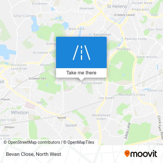 Bevan Close map