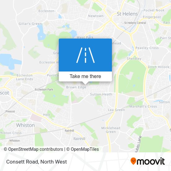 Consett Road map
