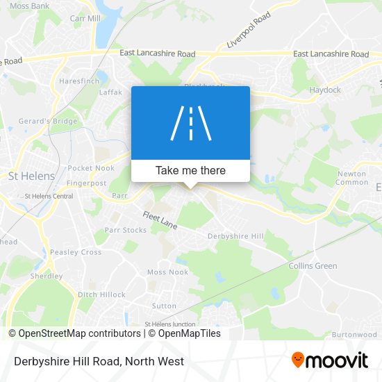 Derbyshire Hill Road map