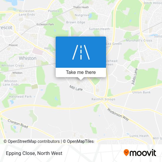 Epping Close map