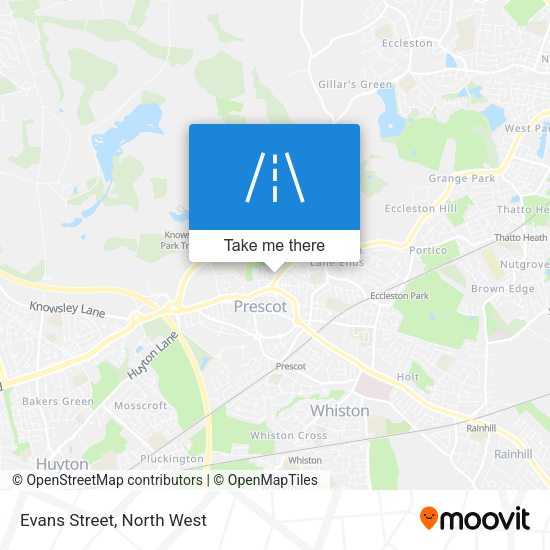 Evans Street map