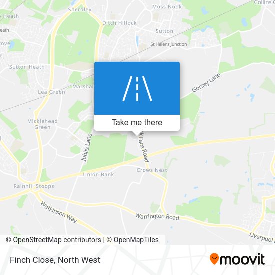 Finch Close map