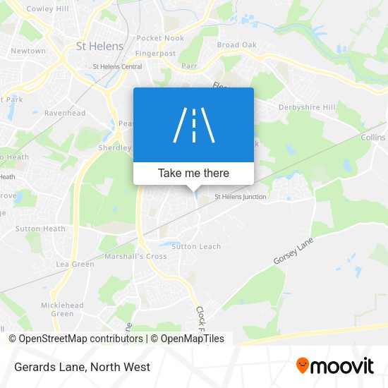 Gerards Lane map