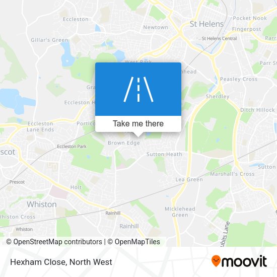 Hexham Close map
