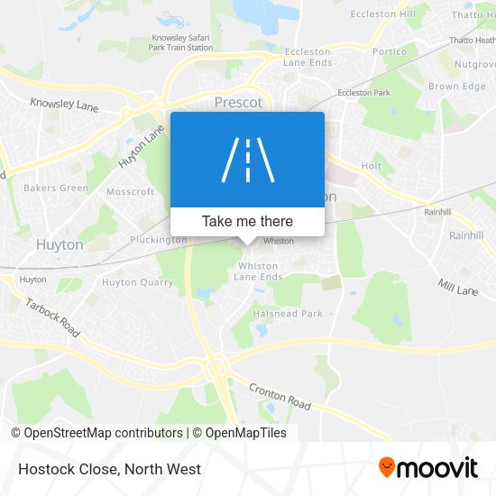 Hostock Close map