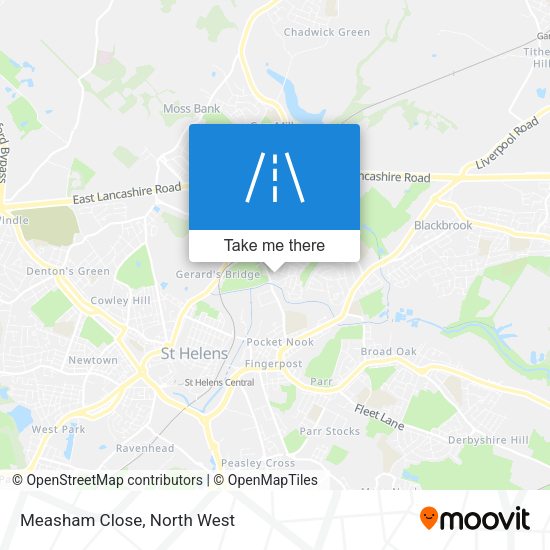 Measham Close map