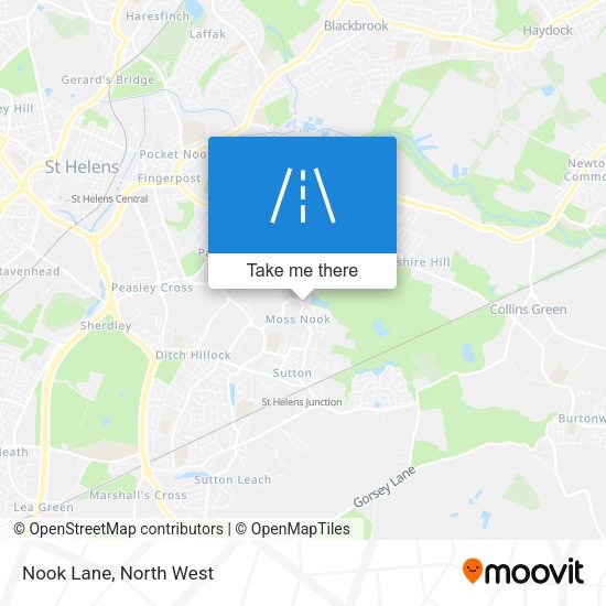 Nook Lane map