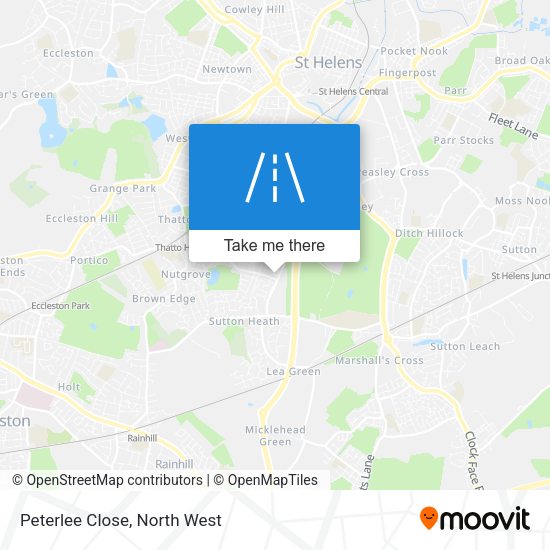 Peterlee Close map