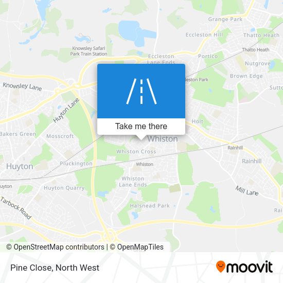 Pine Close map