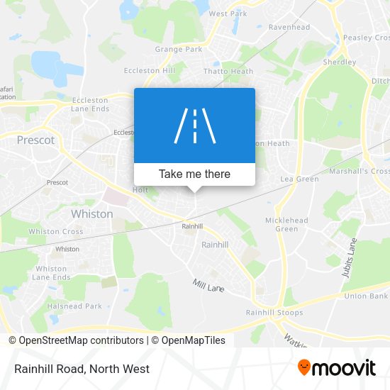 Rainhill Road map