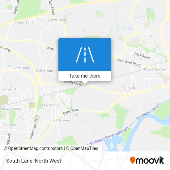 South Lane map