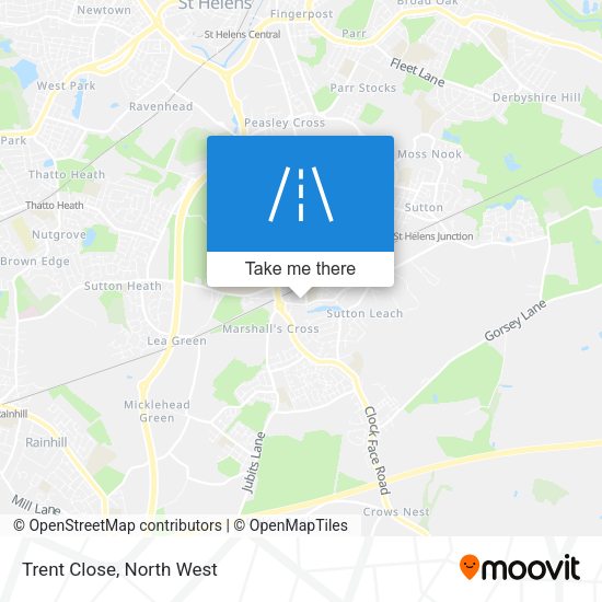 Trent Close map