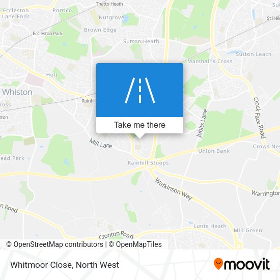 Whitmoor Close map