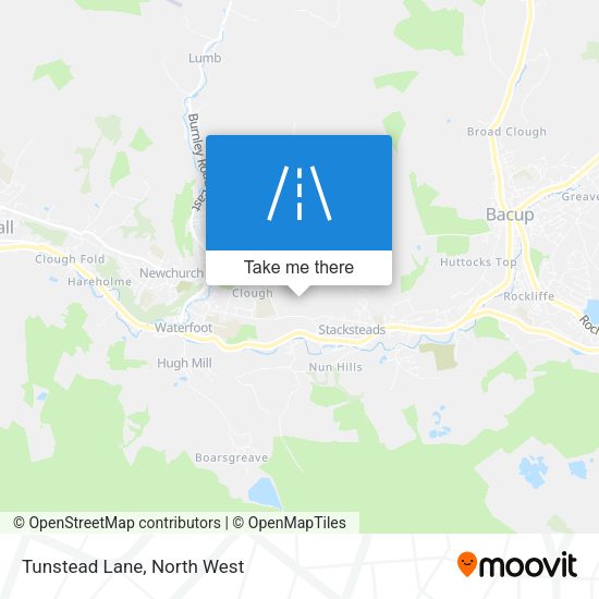 Tunstead Lane map