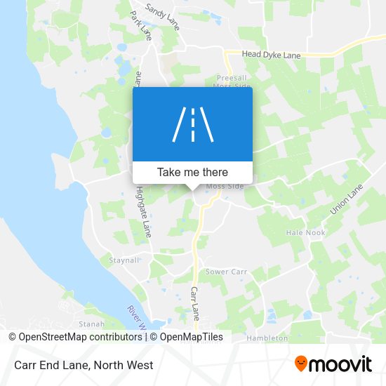 Carr End Lane map