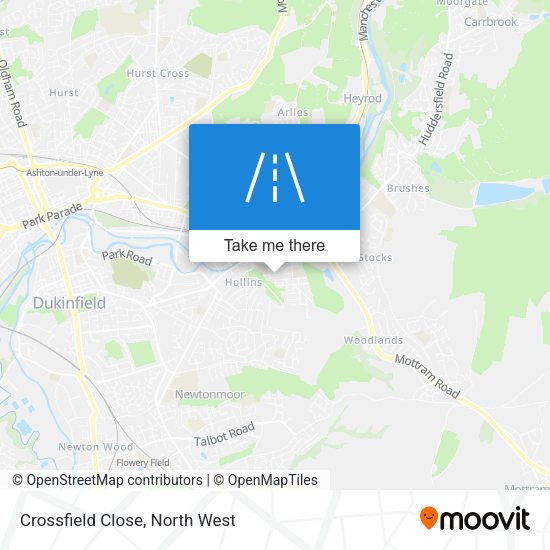 Crossfield Close map