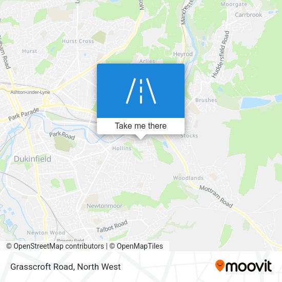 Grasscroft Road map