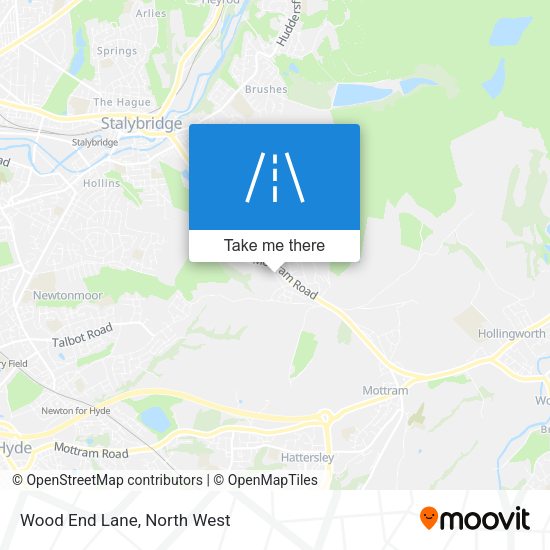 Wood End Lane map
