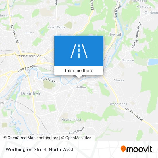 Worthington Street map