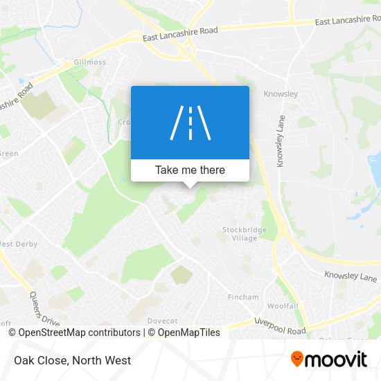 Oak Close map