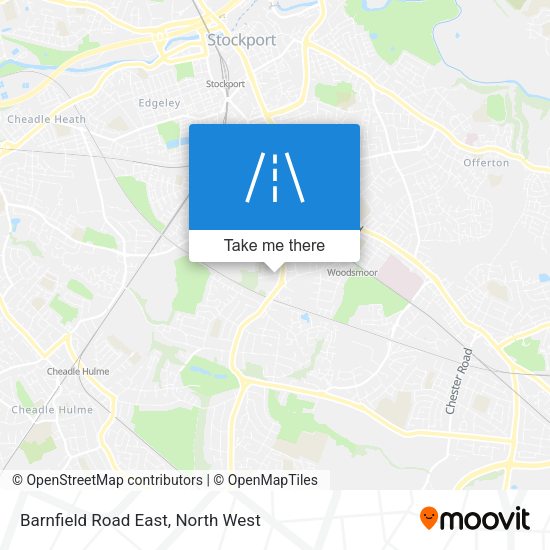 Barnfield Road East map