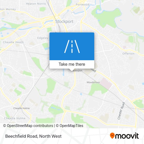 Beechfield Road map