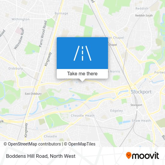 Boddens Hill Road map