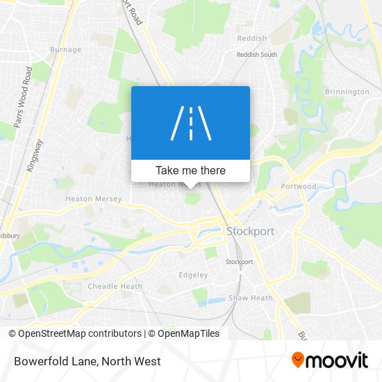 Bowerfold Lane map