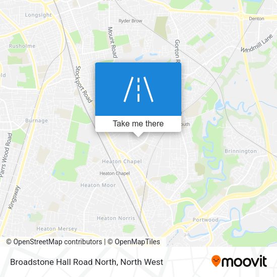 Broadstone Hall Road North map