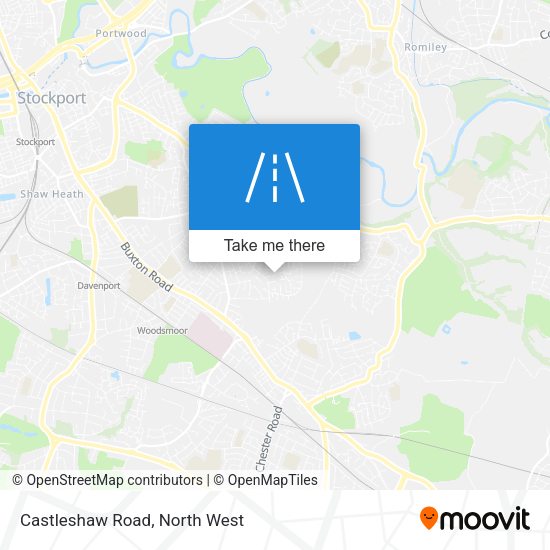 Castleshaw Road map