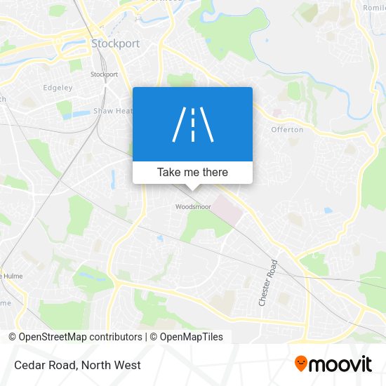 Cedar Road map