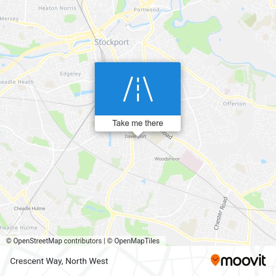 Crescent Way map