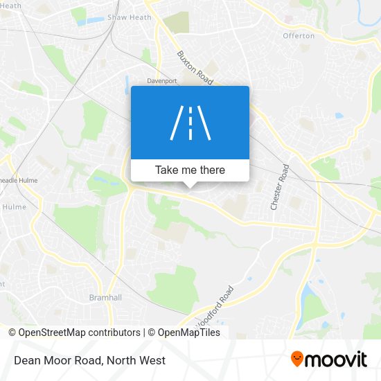 Dean Moor Road map