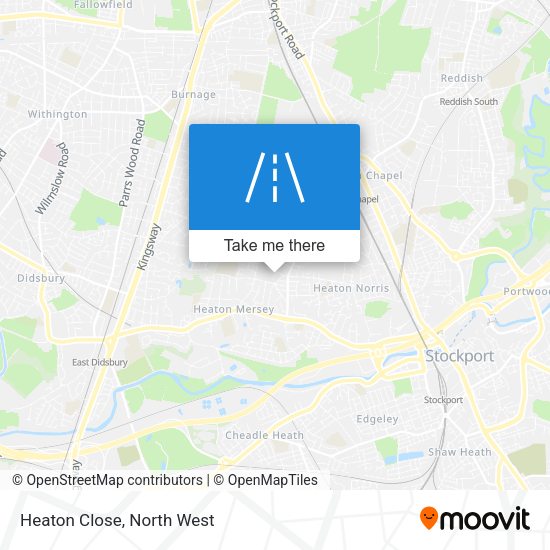 Heaton Close map
