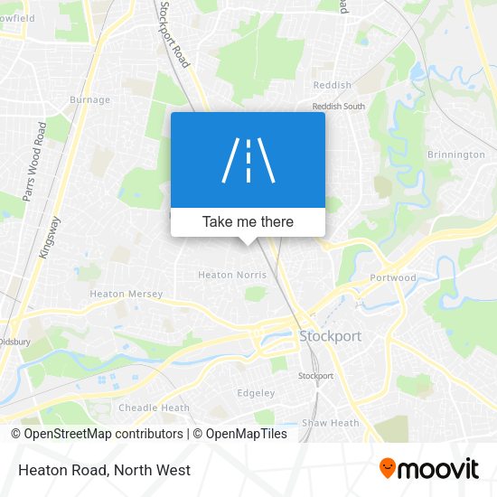 Heaton Road map