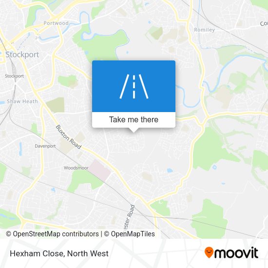 Hexham Close map