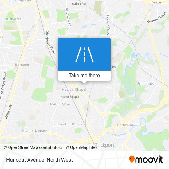 Huncoat Avenue map