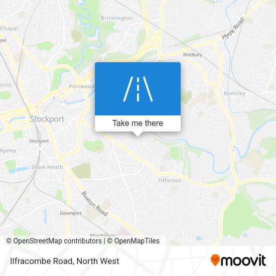 Ilfracombe Road map