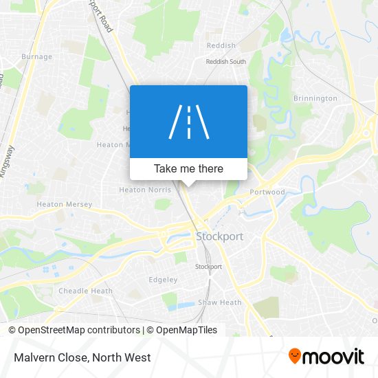 Malvern Close map