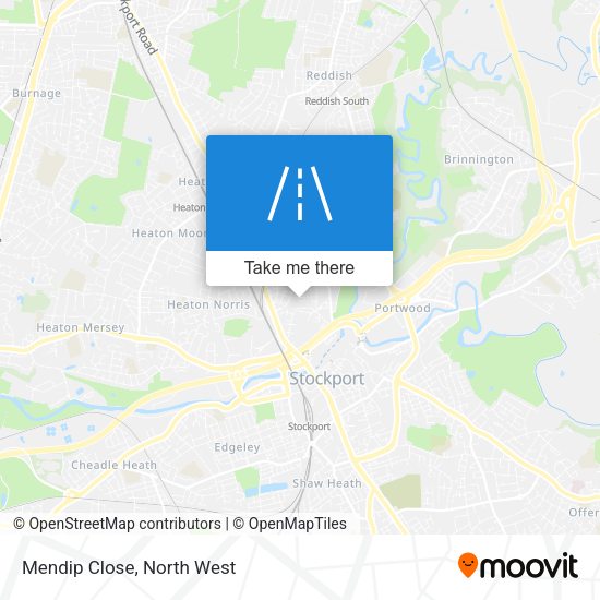 Mendip Close map