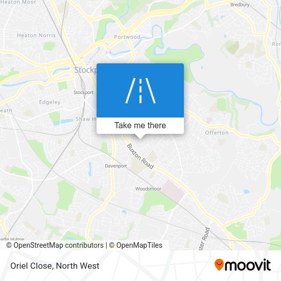 Oriel Close map