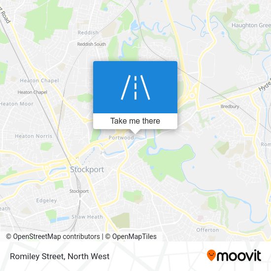 Romiley Street map