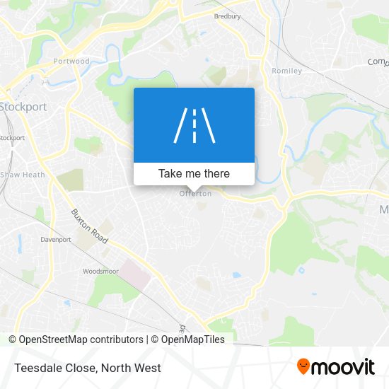 Teesdale Close map