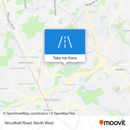 Woodhall Road map