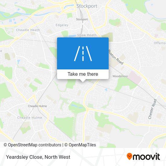 Yeardsley Close map