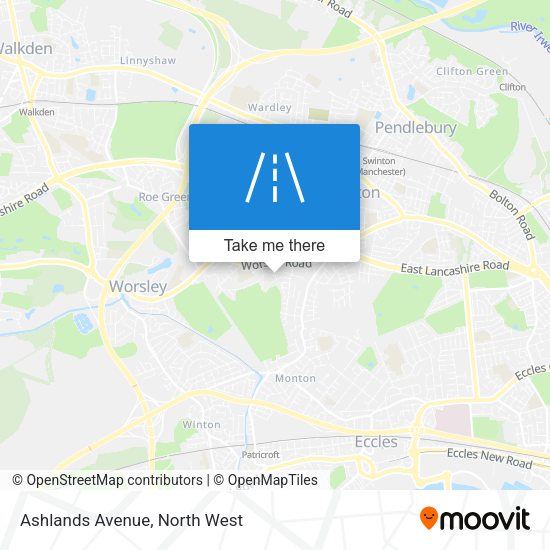 Ashlands Avenue map