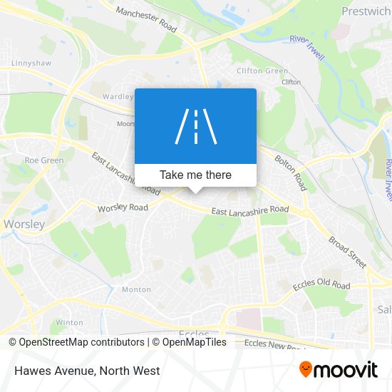 Hawes Avenue map