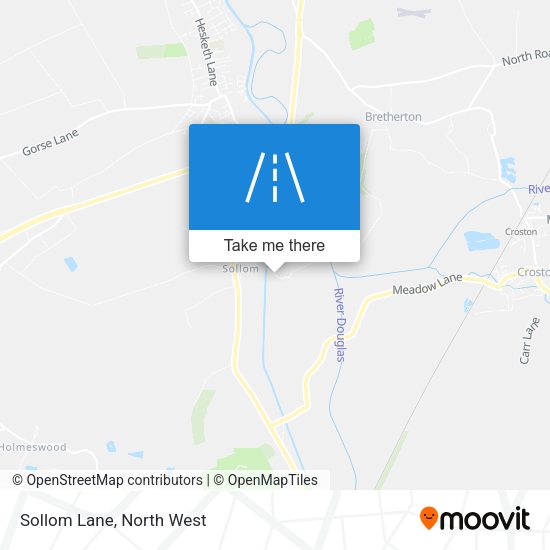 Sollom Lane map
