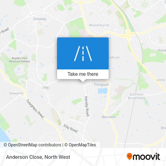 Anderson Close map